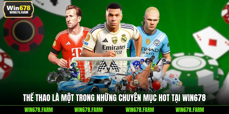 Thể thao là một trong những chuyên mục hot tại Win678